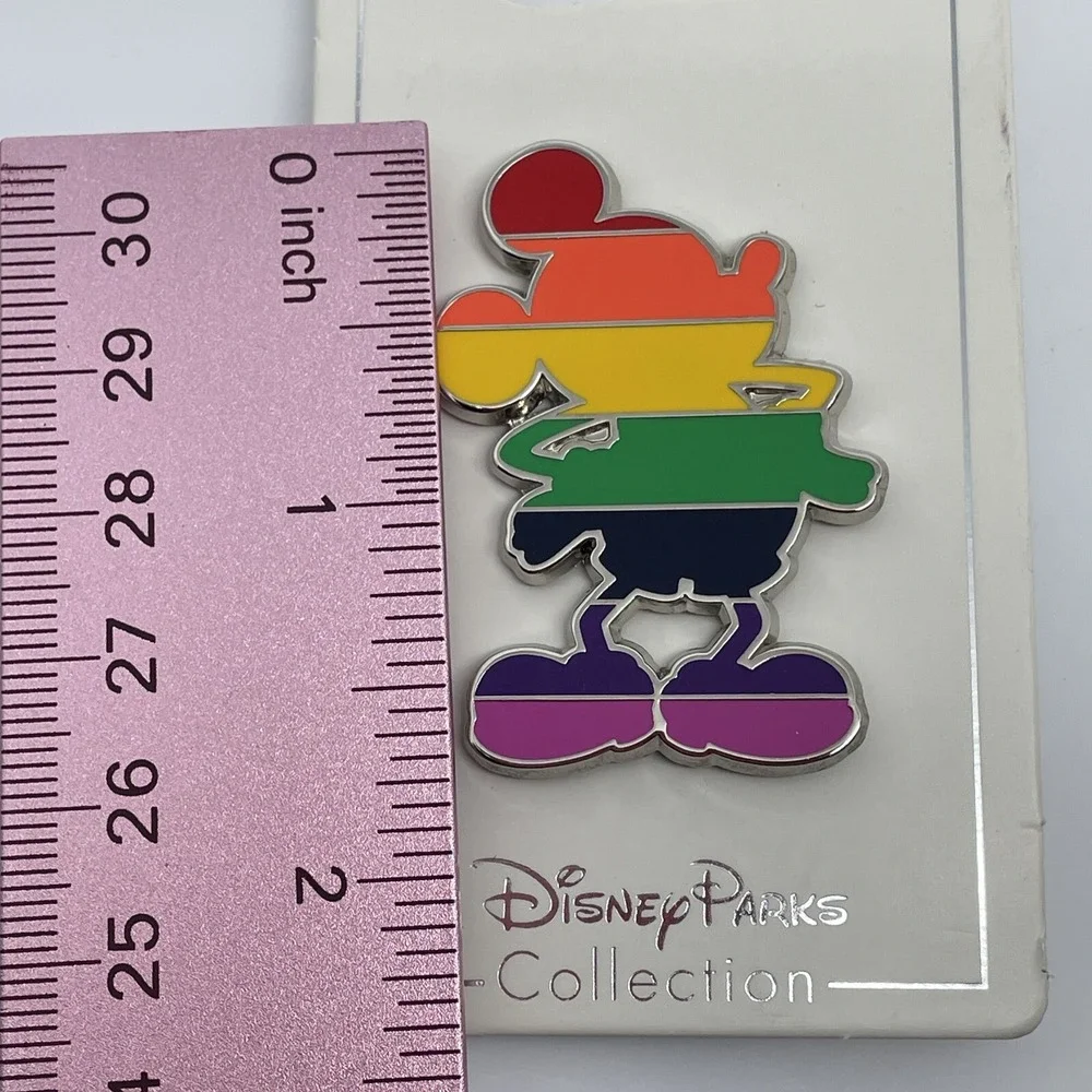 Disney Parks Collection Mickey Mouse Pin Trading Silhouette Rainbow Pride LGBTQ+